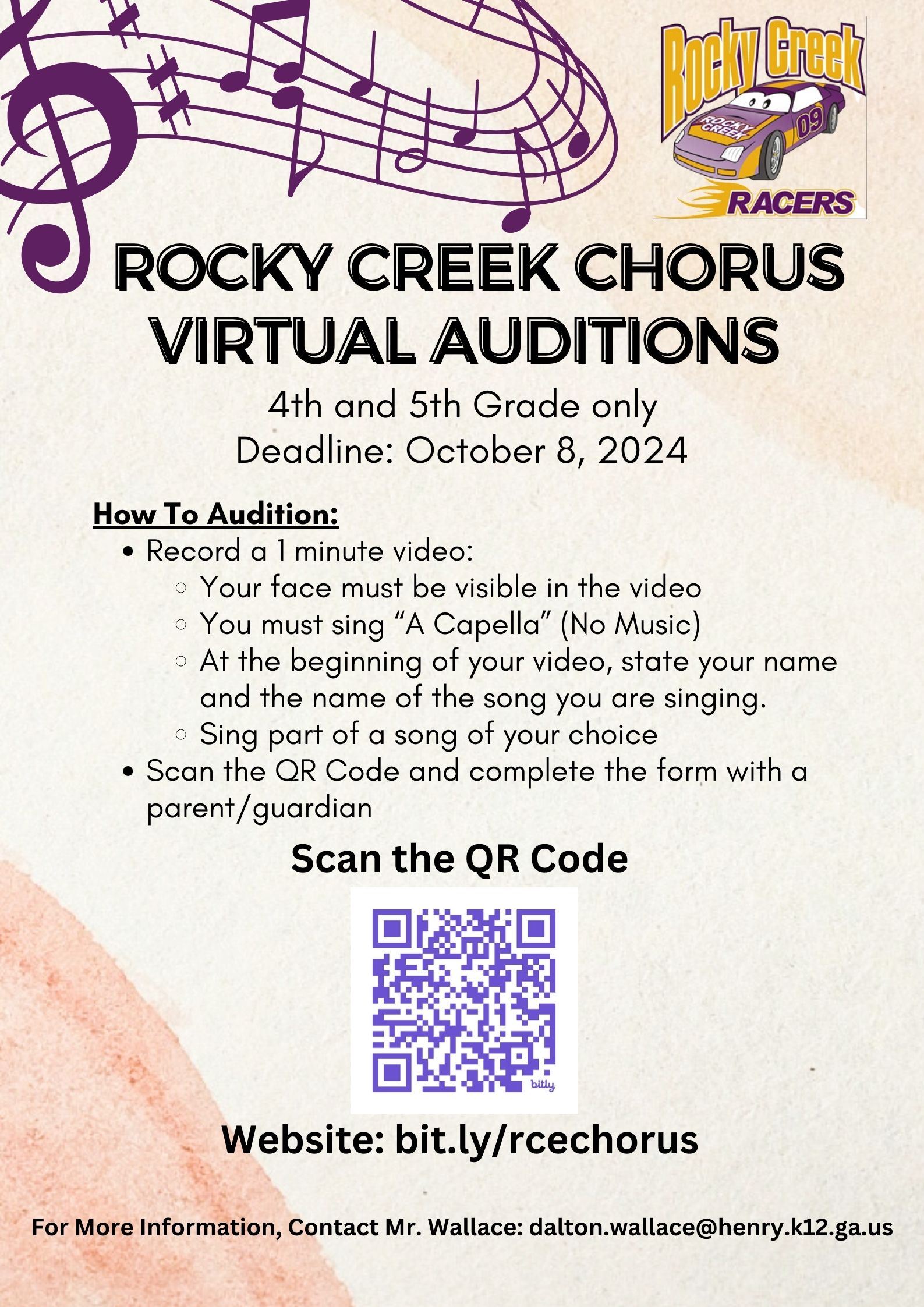 Chorus Audition Flyer